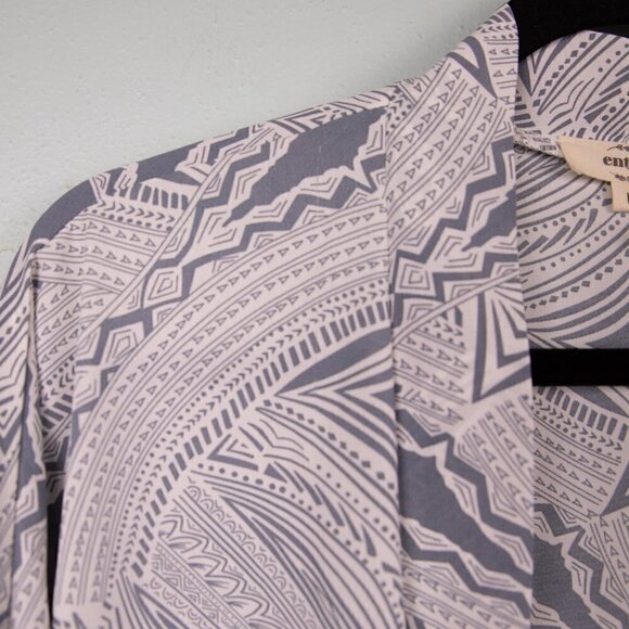 Entro abstract print open long duster-L - Picture 6 of 6